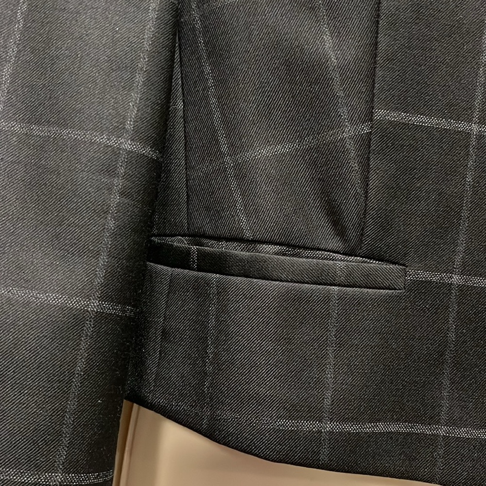 Hugo Boss Dark Blazer with Subtle Check Pattern - Picture 2 of 9
